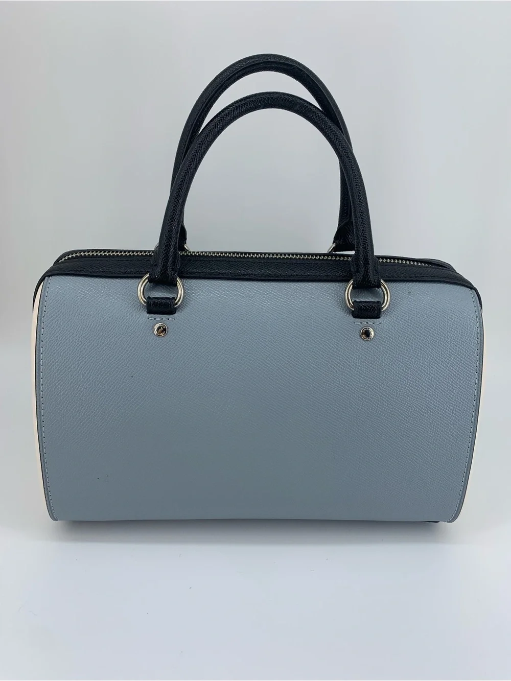 Coach Rowan Satchel & Matching Wallet Set Tri-Color Powder Blue / Chalk / Navy